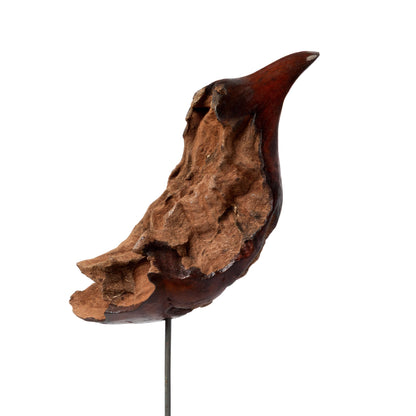 Hand-Carved Driftwood Pretty Bird Garden Stake